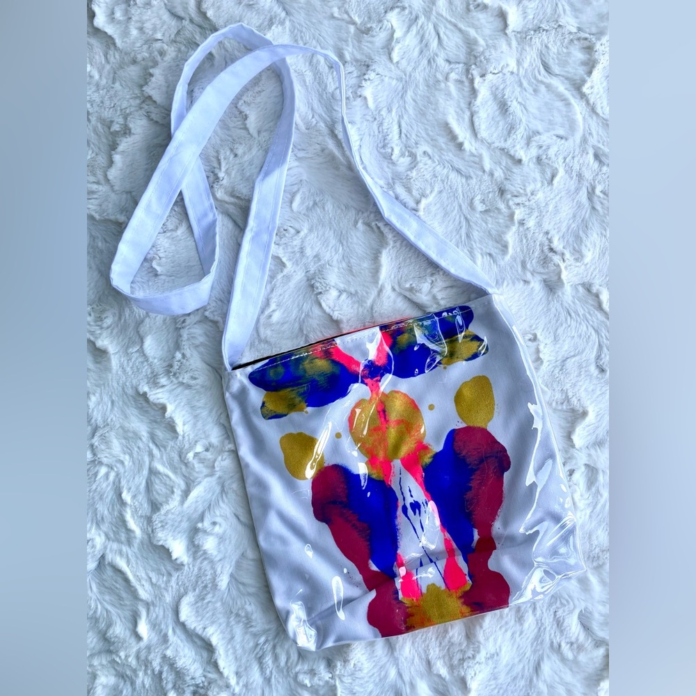 Colorful Abstract Tote Bag Hand painted